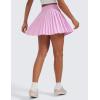 imageCRZ YOGA Womens Mini Pleated Athletic Tennis Skirts High Waisted A Line Golf Pickleball Casual Skort with Inner PocketsVita Pink