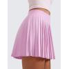 imageCRZ YOGA Womens Mini Pleated Athletic Tennis Skirts High Waisted A Line Golf Pickleball Casual Skort with Inner PocketsVita Pink