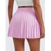 imageCRZ YOGA Womens Mini Pleated Athletic Tennis Skirts High Waisted A Line Golf Pickleball Casual Skort with Inner PocketsVita Pink