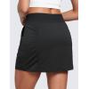 imageCRZ YOGA Lightweight High Waisted Skirts for Women Golf Casual Athletic Drawstring Skort with Side PocketsBlack
