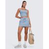 imageCRZ YOGA Lightweight High Waisted Skirts for Women Golf Casual Athletic Drawstring Skort with Side PocketsCambric Blue