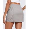imageCRZ YOGA Lightweight High Waisted Skirts for Women Golf Casual Athletic Drawstring Skort with Side PocketsDark Chrome