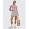 imageCRZ YOGA Lightweight High Waisted Skirts for Women Golf Casual Athletic Drawstring Skort with Side PocketsDark Chrome