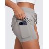 imageCRZ YOGA Lightweight High Waisted Skirts for Women Golf Casual Athletic Drawstring Skort with Side PocketsDark Chrome