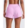 imageCRZ YOGA Mid Waisted Running Shorts for Women 3quot Curved Hems for Athletic Workout Gym with Zipper Pockets LineVita Pink