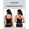 imageCRZ YOGA Tankini Tops for Women Square Neck Swimsuit Ruched Tummy Control Bathing Suits Adjustable Swim Tank Only No BottomBlack