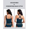 imageCRZ YOGA Tankini Tops for Women Square Neck Swimsuit Ruched Tummy Control Bathing Suits Adjustable Swim Tank Only No BottomInsignia Blue