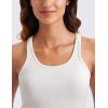 imageCRZ YOGA Womens Ribbed Modal Casual Tank Racerback Thin Strap Basic Sleeveless Shirts Going Out Fitted Workout TopsMilky White