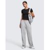 imageCRZ YOGA Softembrace Short Sleeve Going Out Tops for Women Soft High Crew Neck Casual Tight Shirts Fitted Basic TShirtsBlack