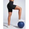 imageCRZ YOGA Women Butterbreeze Athletic Biker Shorts with Pockets 6  High Waist Workout Gym Running Volleyball YogaBlack