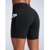 imageCRZ YOGA Women Butterbreeze Athletic Biker Shorts with Pockets 6  High Waist Workout Gym Running Volleyball YogaBlack