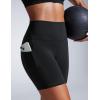 imageCRZ YOGA Women Butterbreeze Athletic Biker Shorts with Pockets 6  High Waist Workout Gym Running Volleyball YogaBlack
