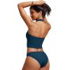 imageCRZ YOGA Womens Halter Bikini Tops Full Coverage Swim Bathing Suit Scoop Neck Backless Swimsuit PaddedInsignia Blue