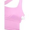 imageCRZ YOGA Womens Halter Bikini Tops Full Coverage Swim Bathing Suit Scoop Neck Backless Swimsuit PaddedVita Pink