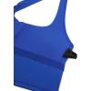 imageCRZ YOGA Womens Halter Bikini Tops Full Coverage Swim Bathing Suit Scoop Neck Backless Swimsuit PaddedWaves Blue