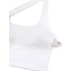 imageCRZ YOGA Womens Halter Bikini Tops Full Coverage Swim Bathing Suit Scoop Neck Backless Swimsuit PaddedWhite
