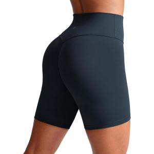 imageCRZ YOGA Secretsculpt Womens Butterlift High Waist Scrunch Butt Biker Shorts 6 Inches  No Front Seam Workout Gym BootyTrue Navy