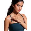 imageCRZ YOGA Womens Bandeau Bikini Tops Strapless Swimsuit Adjustable Spaghetti Straps Bathing Suit Crop Tankini PaddedInsignia Blue