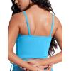 imageCRZ YOGA Womens Bandeau Bikini Tops Strapless Swimsuit Adjustable Spaghetti Straps Bathing Suit Crop Tankini PaddedKayak Blue