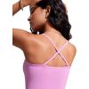 imageCRZ YOGA Womens Bandeau Bikini Tops Strapless Swimsuit Adjustable Spaghetti Straps Bathing Suit Crop Tankini PaddedVita Pink