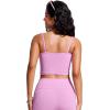 imageCRZ YOGA Womens Bandeau Bikini Tops Strapless Swimsuit Adjustable Spaghetti Straps Bathing Suit Crop Tankini PaddedVita Pink