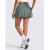 imageCRZ YOGA Bubble High Waisted Tennis Skirts for Women Casual Athletic Mini Ruffled Hem Balloon Skort with Side PocketsGrey Sage