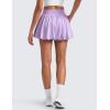 imageCRZ YOGA Bubble High Waisted Tennis Skirts for Women Casual Athletic Mini Ruffled Hem Balloon Skort with Side PocketsLilac