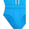 imageCRZ YOGA Womens 3quot Mid Waisted Swim Board Shorts Side Splits Swimming Bottoms Quick Dry Beach Swimsuit with Liner PocketsMadagascar Blue