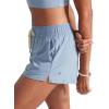 imageCRZ YOGA Womens 3quot Mid Waisted Swim Board Shorts Side Splits Swimming Bottoms Quick Dry Beach Swimsuit with Liner PocketsThe Breeze Blue