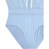 imageCRZ YOGA Womens 3quot Mid Waisted Swim Board Shorts Side Splits Swimming Bottoms Quick Dry Beach Swimsuit with Liner PocketsThe Breeze Blue