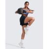 imageCRZ YOGA 2 in 1 Running Shorts for Women 3 High Waisted Split for Athletic Gym Workout Tennis with PocketTrue Navy