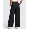 imageCRZ YOGA Lightweight Drapey Wide Leg Pants for Women 30quot High Waisted Casual Lounge Travel Work Loose FitBlack