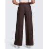 imageCRZ YOGA Lightweight Drapey Wide Leg Pants for Women 30quot High Waisted Casual Lounge Travel Work Loose FitHot Fudge Brown