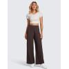 imageCRZ YOGA Lightweight Drapey Wide Leg Pants for Women 30quot High Waisted Casual Lounge Travel Work Loose FitHot Fudge Brown