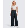 imageCRZ YOGA Lightweight Drapey Wide Leg Pants for Women 30quot High Waisted Casual Lounge Travel Work Loose FitTrue Navy