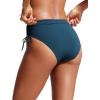 imageCRZ YOGA Womens High Waisted Bikini Bottoms Adjustable Ruched Side Tie Bathing Swim Full Coverage Swimsuit BriefsInsignia Blue