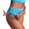 imageCRZ YOGA Womens High Waisted Bikini Bottoms Adjustable Ruched Side Tie Bathing Swim Full Coverage Swimsuit BriefsKayak Blue