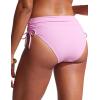 imageCRZ YOGA Womens High Waisted Bikini Bottoms Adjustable Ruched Side Tie Bathing Swim Full Coverage Swimsuit BriefsVita Pink