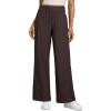 imageCRZ YOGA Lightweight Drapey Wide Leg Pants for Women 30quot High Waisted Casual Lounge Travel Work Loose FitHot Fudge Brown