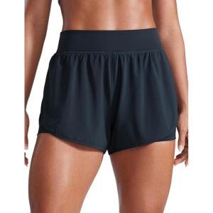 imageCRZ YOGA 2 in 1 Running Shorts for Women 3 High Waisted Split for Athletic Gym Workout Tennis with PocketTrue Navy