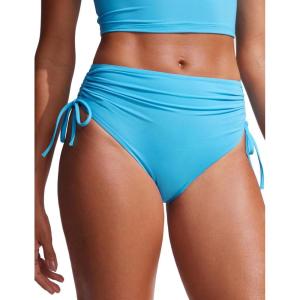 imageCRZ YOGA Womens High Waisted Bikini Bottoms Adjustable Ruched Side Tie Bathing Swim Full Coverage Swimsuit BriefsKayak Blue