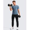 imageCRZ YOGA Athletic Joggers for Men  29quot Lightweight Running Training Pants with Zip Pockets and Ankle ZippersBlack