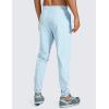 imageCRZ YOGA Athletic Joggers for Men  29quot Lightweight Running Training Pants with Zip Pockets and Ankle ZippersChambray Blue