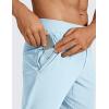 imageCRZ YOGA Athletic Joggers for Men  29quot Lightweight Running Training Pants with Zip Pockets and Ankle ZippersChambray Blue