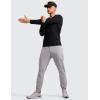 imageCRZ YOGA Athletic Joggers for Men  29quot Lightweight Running Training Pants with Zip Pockets and Ankle ZippersDark Chrome