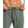 imageCRZ YOGA Athletic Joggers for Men  29quot Lightweight Running Training Pants with Zip Pockets and Ankle ZippersGrey Sage