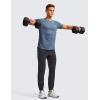 imageCRZ YOGA Athletic Joggers for Men  29quot Lightweight Running Training Pants with Zip Pockets and Ankle ZippersInk Gray