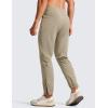 imageCRZ YOGA Athletic Joggers for Men  29quot Lightweight Running Training Pants with Zip Pockets and Ankle ZippersKhali Barley