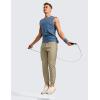 imageCRZ YOGA Athletic Joggers for Men  29quot Lightweight Running Training Pants with Zip Pockets and Ankle ZippersKhali Barley