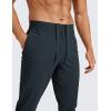 imageCRZ YOGA Athletic Joggers for Men  29quot Lightweight Running Training Pants with Zip Pockets and Ankle ZippersTrue Navy